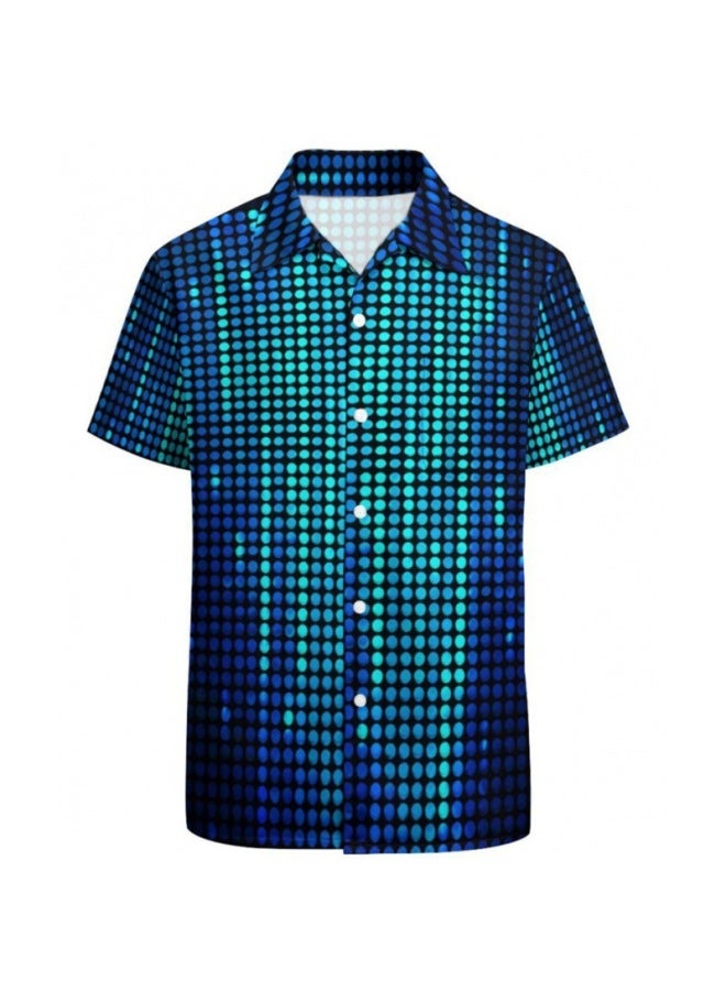 Men's Hot New Short-sleeved Shirts Hawaiian Vacation Series 3d Printed Casual Versatile Men's Tops