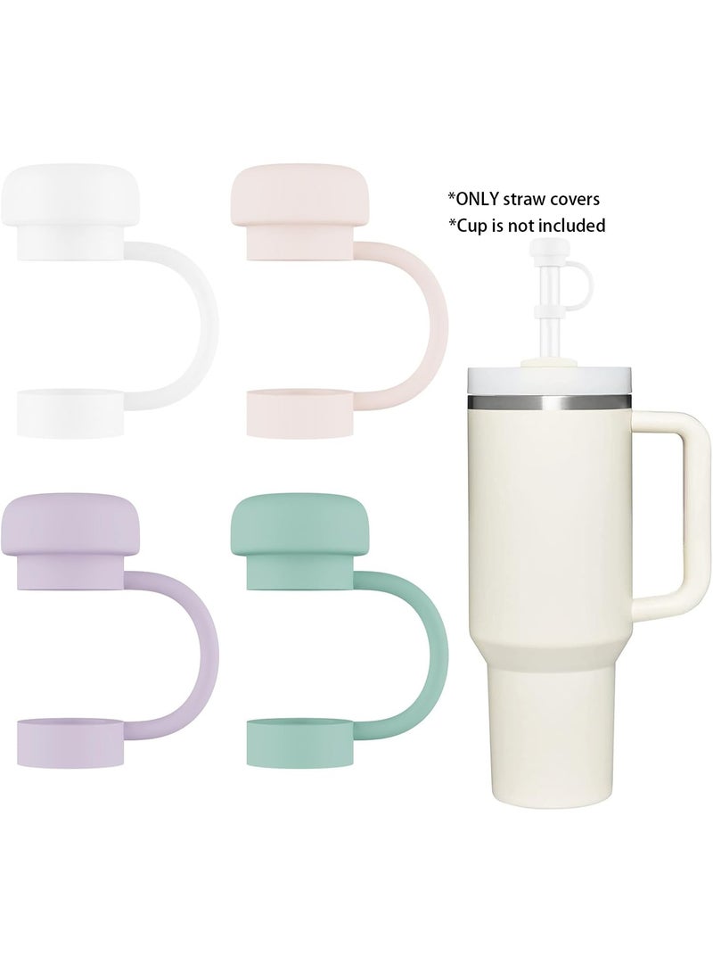MJZ 4 PCS Reusable Straw Covers for Stanley Cup 40-20 Oz, 1cm Silicone Straw Cover Caps, Stanley Cups Accessories, Drinking Straw Tips Lids, Dust-Proof and Leak-Proof Straw Topper - Image 1
