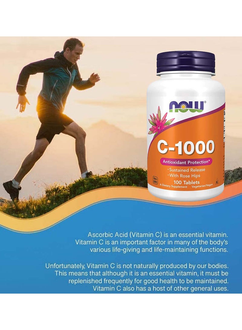 now Vitamin C-1000 mg With Rose Hips Sustained Release Tablets For Antioxidant Support 100's - Image 5