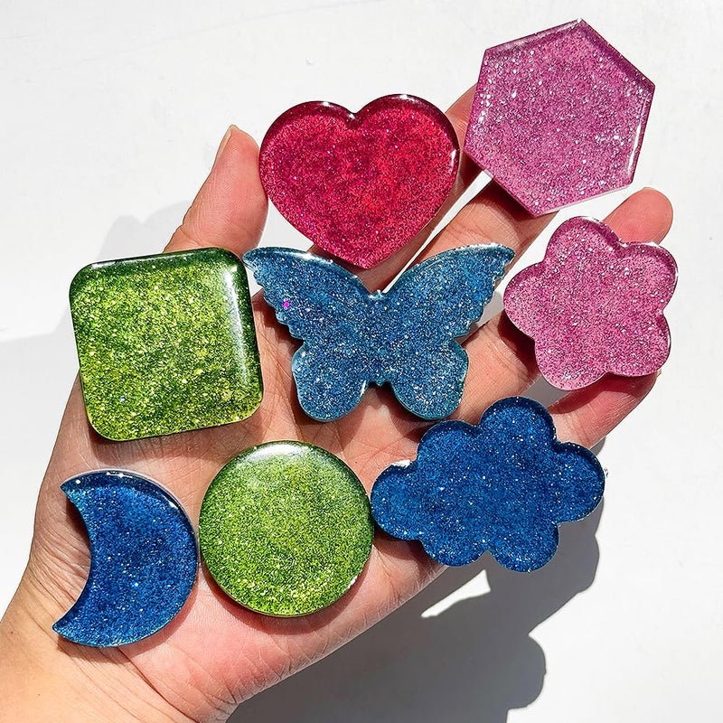 RESINWORLD Badge Reel Grip Size Mold for Resin, Silicone Mold for Earrings or Studs, Keychains, Phone Grips and Magnets - Image 5