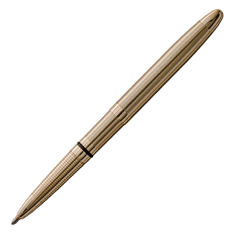 Fisher Space Pen Bullet Pen, Ballpoint, Black Ink, Gold Lacquered Brass, Gift Box - Image 1