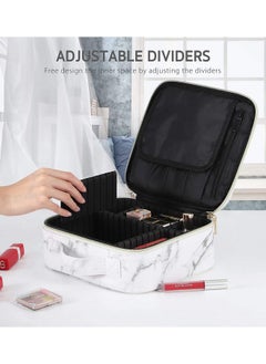 KIRA Professional Cosmetic Makeup Storage Organizer Bag with Adjustable Compartments, Portable Water Proof Cosmetic Travel Case for Women, Vanity Box (BM 41-23) (White) - pzsku/Z77E3E55C362C1DFF5572Z/45/_/1738306310/7302ad5d-668e-4dc2-b81f-ccd9ea769dc4