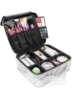 KIRA Professional Cosmetic Makeup Storage Organizer Bag with Adjustable Compartments, Portable Water Proof Cosmetic Travel Case for Women, Vanity Box (BM 41-23) (White) - pzsku/Z77E3E55C362C1DFF5572Z/45/_/1738306312/c6d2b196-7698-4d19-a2a0-c9c962d4dd65