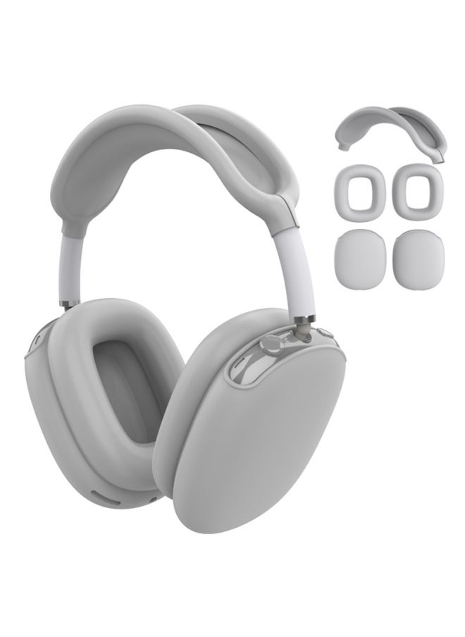 Generic - Suitable For Silicone Transparent Shell Apple AirPods Max Headset Shell Anti-collision Three-piece Set-Color:Gray Three-piece Set-Model:Airpodsmax Protective Sleeve - Image 1