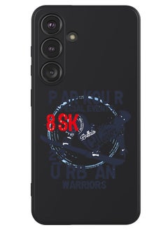 Theodor Protective Slim Fit Case Liquid Silicone Cover with Full Body Protection Anti-Scratch Shockproof Case For Samsung Galaxy S24 (Black) - Parkour special events  - Image 1