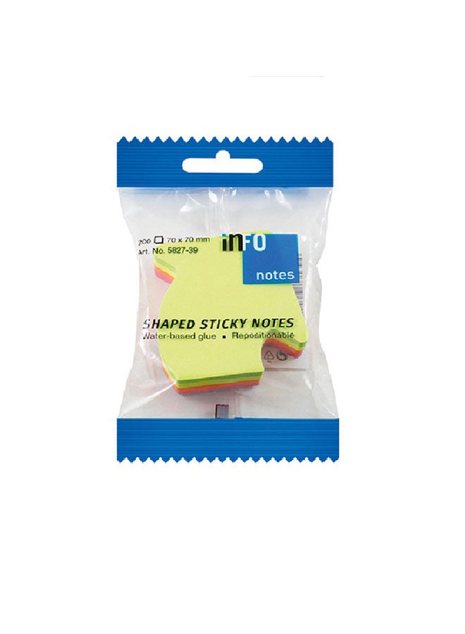 Info Sticky Notes Bucket Arrow Shape 200 Sheet-Multicolour