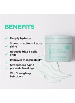 Design.ME GLOSS.ME Hydrating Treatment Mask | Deep Conditioning Hair Mask for All Hair Types | Made With Argan Oil for Frizz Control and Shine | Mask for Dry, Damaged & Frizzy Hair | Color Safe  - Image 2