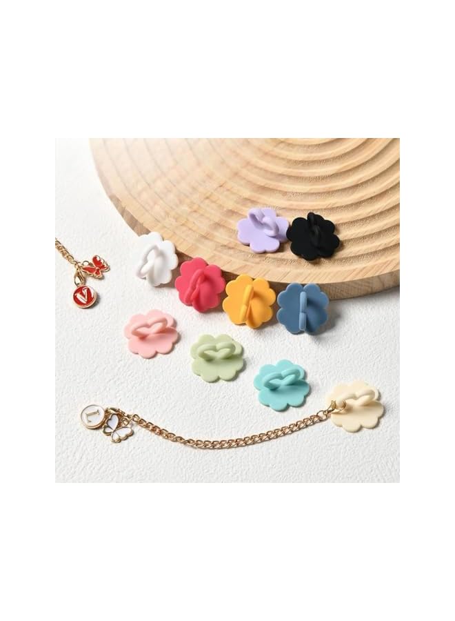 S-TOP 10pcs Heart Cell Phone Ring Holder, Flower Cute Phone Charm Hooks Adhesive Smartphone Finger Ring Grip Sticky for Cellphone Case Pad Tablet DIY Accessories - Image 2