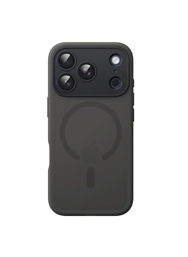 Jetech حافظة غير لامعة لجهاز iPhone 17 Pro Max مقاس 6.9 بوصة متوافقة مع MagSafe، حماية كاملة لعدسة الكاميرا، مقاومة للصدمات، غلاف هاتف TPU ناعم شفاف غير لامع، مضاد للبصمات (أسود) - Image 1