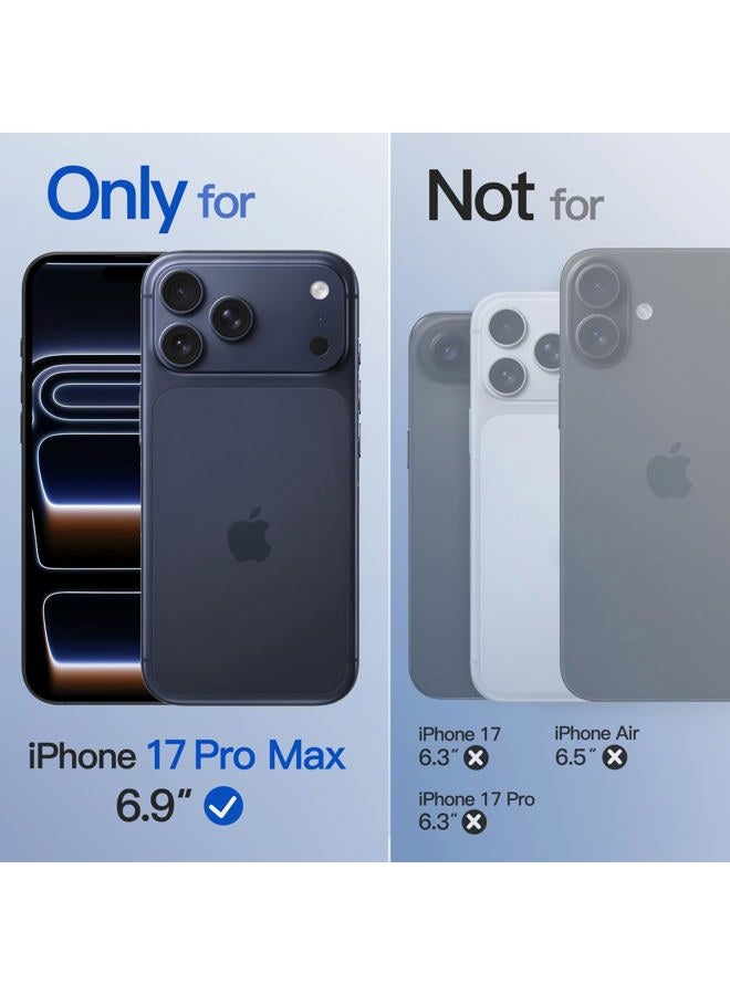 Jetech حافظة غير لامعة لجهاز iPhone 17 Pro Max مقاس 6.9 بوصة متوافقة مع MagSafe، حماية كاملة لعدسة الكاميرا، مقاومة للصدمات، غلاف هاتف TPU ناعم شفاف غير لامع، مضاد للبصمات (أسود) - Image 2