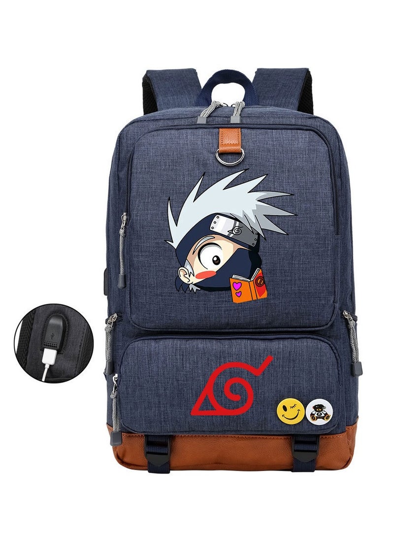 Naruto Teenage Students Men And Women Printed Casual Travel Backpack