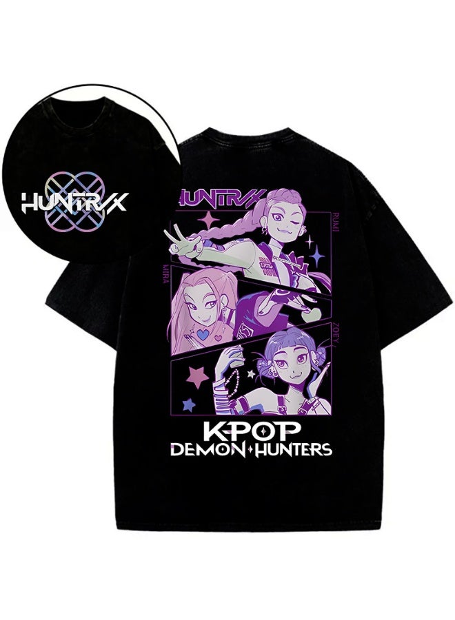 عام كبوب شيطان الصيادين الرجعية غسلها القطن القطن تي شيرت هدية للعائلة والأصدقاء - Image 1