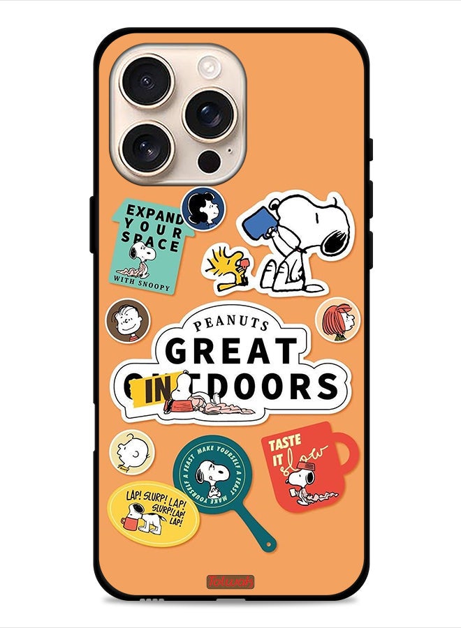 Tolwak Apple iPhone 16 Pro Protective Case Cover Peanuts Stickers - Image 1