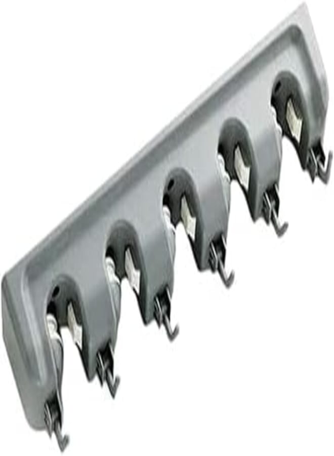 OR As Seen On Tv Plastic 6 Hooks Broom Organizer, Grey