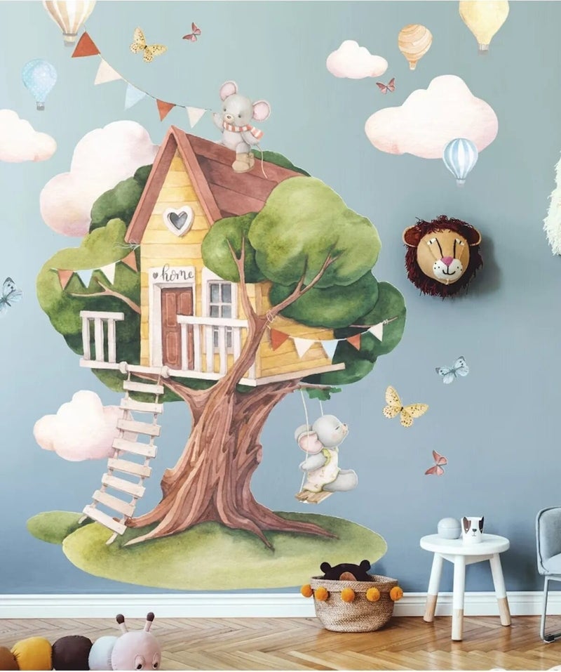 Kt Grup Kt Group Tree House Fairy House Special Design Wall Sticker - Image 4