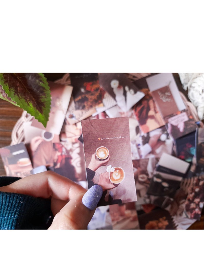 Generic - A pack of small paper stickers is one of the most important elements of journals and correspondence. It contains different shapes and various sentences - Image 1