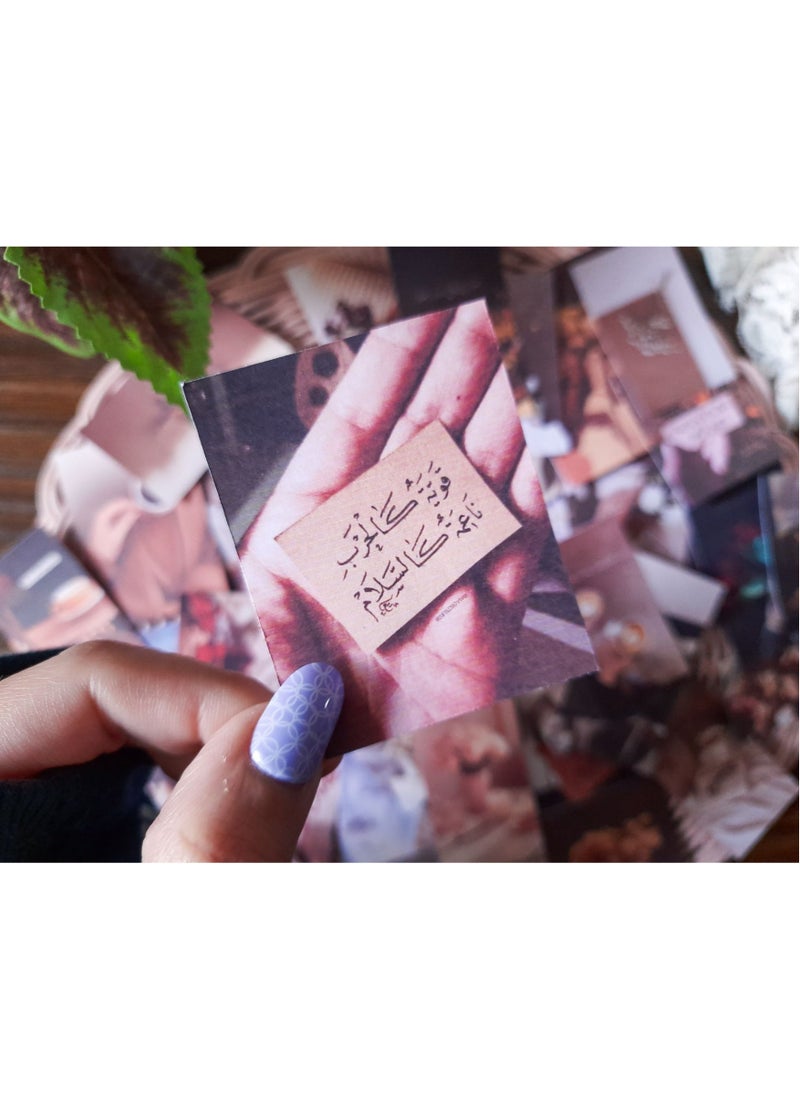 Generic - A pack of small paper stickers is one of the most important elements of journals and correspondence. It contains different shapes and various sentences - Image 1