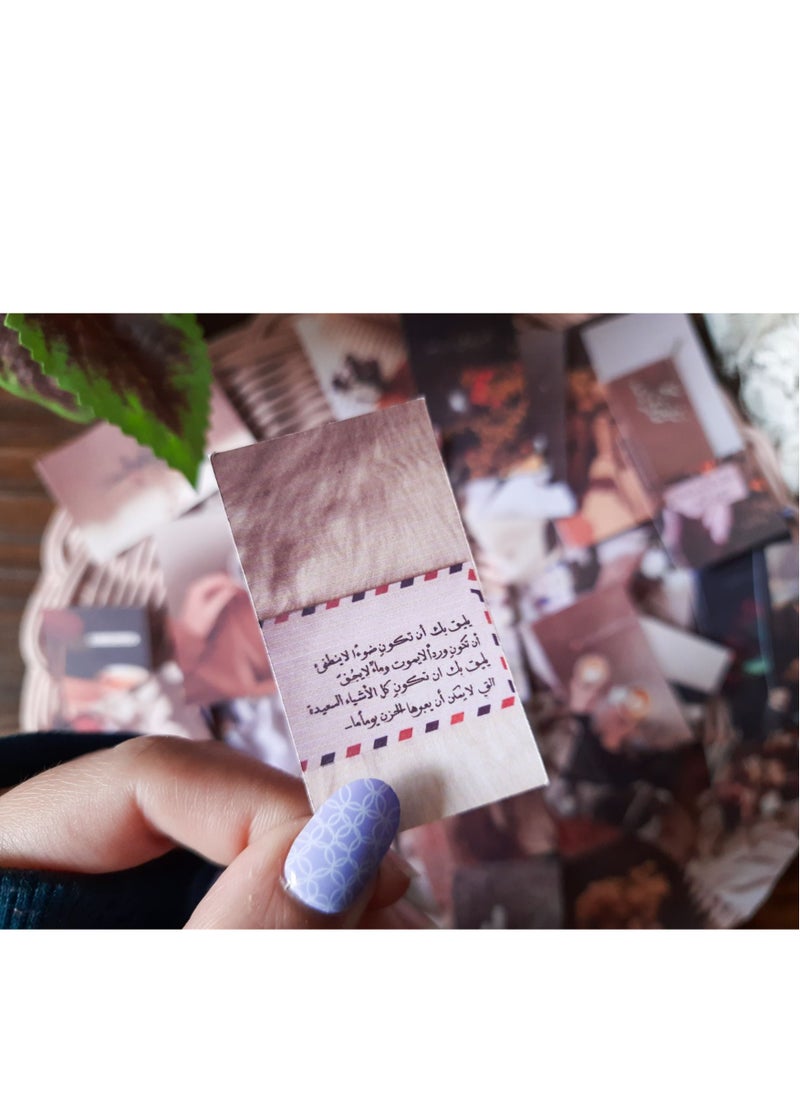 Generic - A pack of small paper stickers is one of the most important elements of journals and correspondence. It contains different shapes and various sentences - Image 1