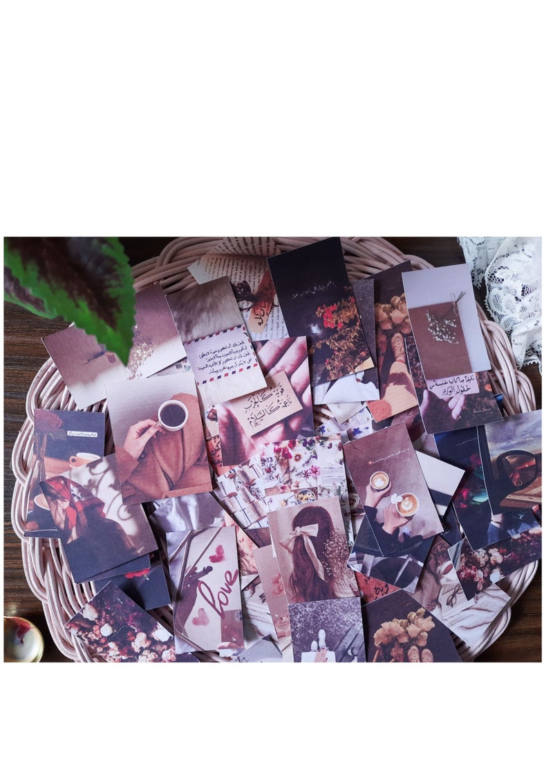 Generic - A pack of small paper stickers is one of the most important elements of journals and correspondence. It contains different shapes and various sentences - Image 1