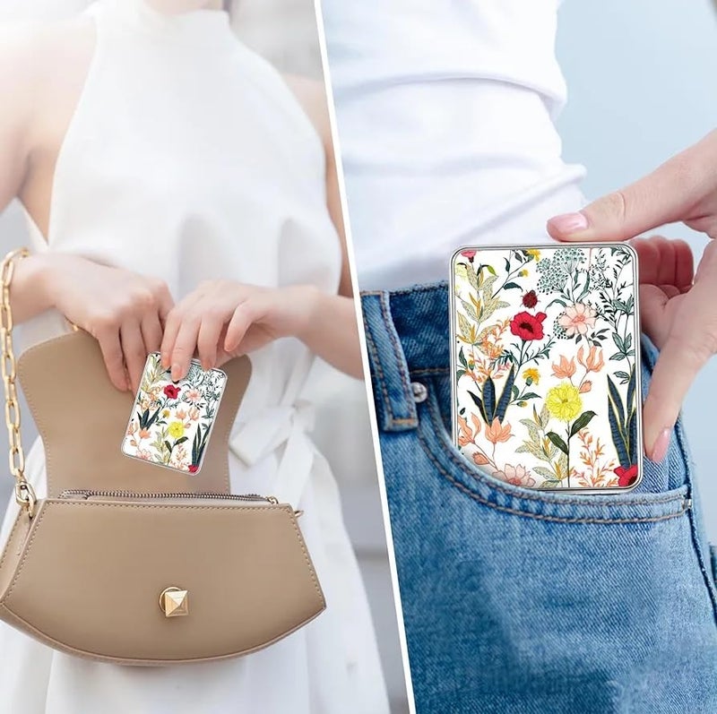 FEELHIGH Pocket Mirror, Small Travel Mirror with Magnification, Portable Double-Sided Magnifying Cosmetic Mirror for Daily - Image 5