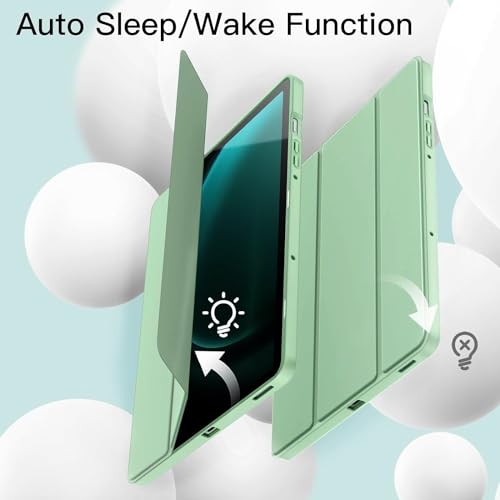 ProElite Cover for Samsung Galaxy Tab S9 FE Plus/S9 Plus/S10+ 12.4" Cover, Soft Flexible Flip Case Cover with S Pen Holder for Galaxy Tab S9 FE+/S9 Plus/S10+ 12.4 inch, [Recoil Series]- Mint Green - Image 3
