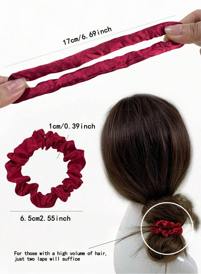 مجموعة من 20 قطعة من ربطات الشعر الحريرية من الساتان متعددة الألوان للفتيات والنساء - Image 2