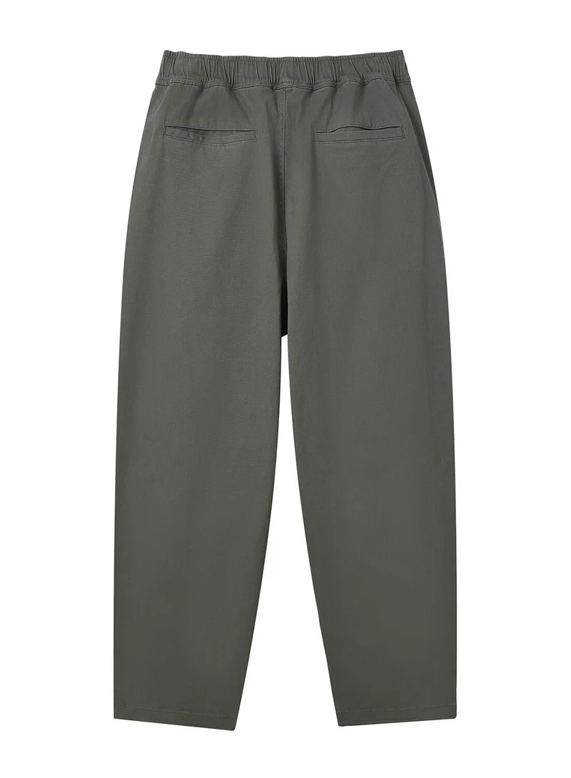 GIORDANO Men's Mid-Rise Relaxed Fit Cotton Stretch Twill Khakis