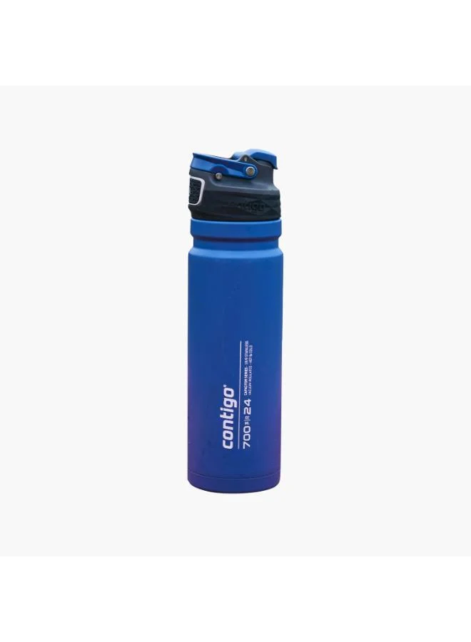 كونتيجو Contigo Plain Stainless Steel Water Bottle with Snap Spout and Leak Resistant Design - 720 ml
