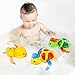 Cuterabit Baby Bath Toys Floating Wind Up Swimming Turtle and Duck Bathtub Toys Pool Toys Water Toys for Toddlers Boy Girl 3 Pack - Image 3