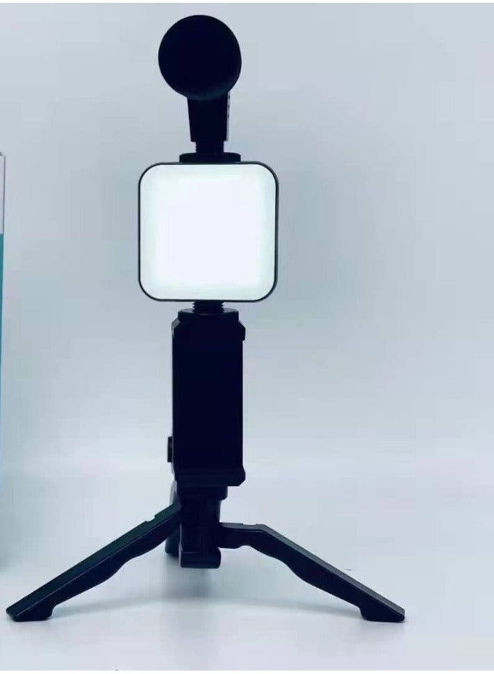 Vlogging kit 6 in 1 Combo (Microphone, Selfie Light, Tripod Stand, Mobile Holder, Shock Mount, Noise Cancellation Foam) Vlog Kit for Recording/YouTube/Reels & Photography  - Image 5