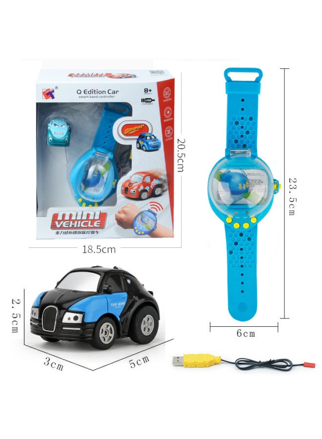 2.4G High-speed Rotating Children's Remote Control Toy Stunt Car Mini Remote Control Dump Double-sided Car Four-wheel Top Rotating-Color:Semicircular Stunt Car-black  - Image 3