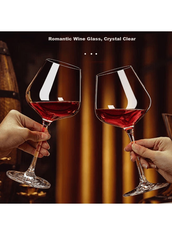 Fankaqi Luxury Crystal Wine Glass Set With Decanter High Stem Red Wine Gl Gift For Housewarming Birthday Holiday - Image 4
