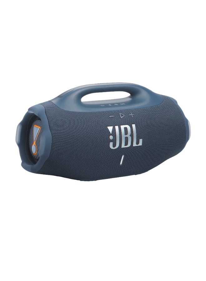 JBL Boombox 4 Portable Speaker, AI Sound Boost, JBL Pro Sound with Deep Bass, Up to 34 Hours Playtime, IP68 Waterproof & Dustproof, Bluetooth 5.4, Auracast Multi-Speaker Connectivity, USB-C Audio Playback, Blue -JBLBOOMBOX4BLUUK JBLBOOMBOX4BLUUK blue - Image 1
