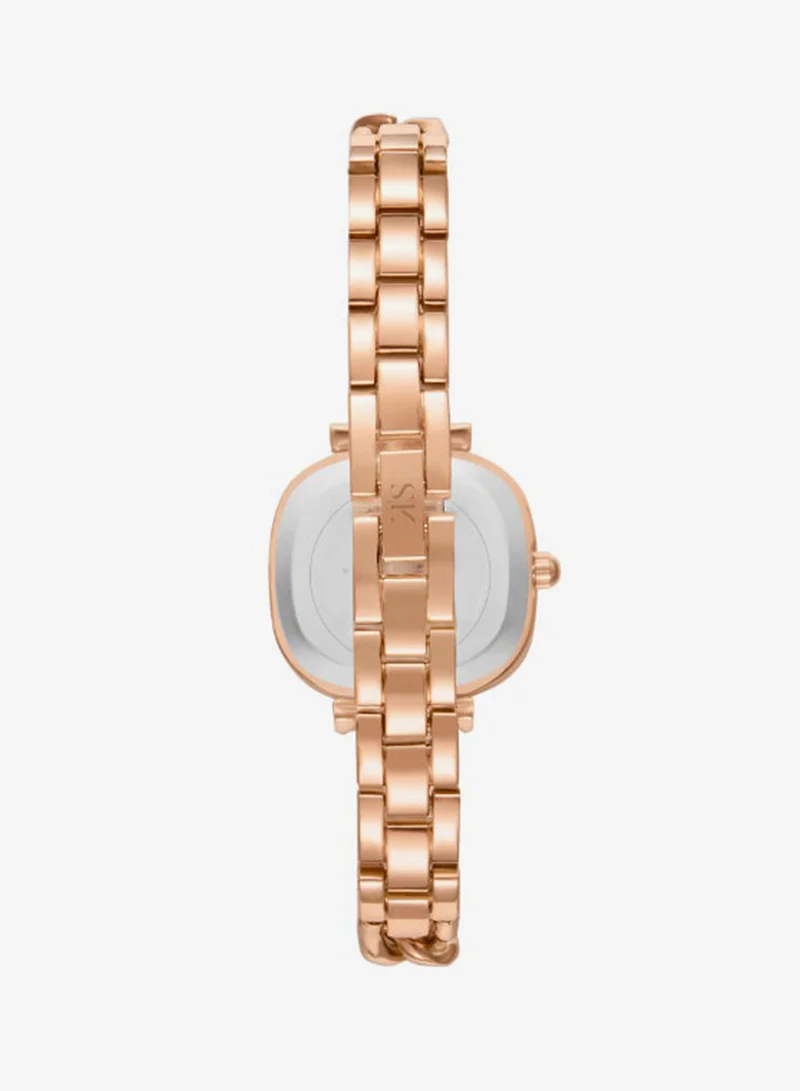 Kenneth Scott Rose Gold Women's Stainless Steel Analog Watch K23513-RBKK - 26.3 mm for Women | Best Price UAE