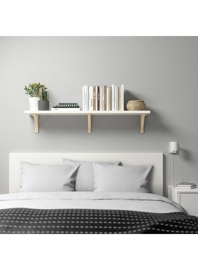 Zaboon Wall Shelf, White/Aspen, 120X30 Cm - Image 3