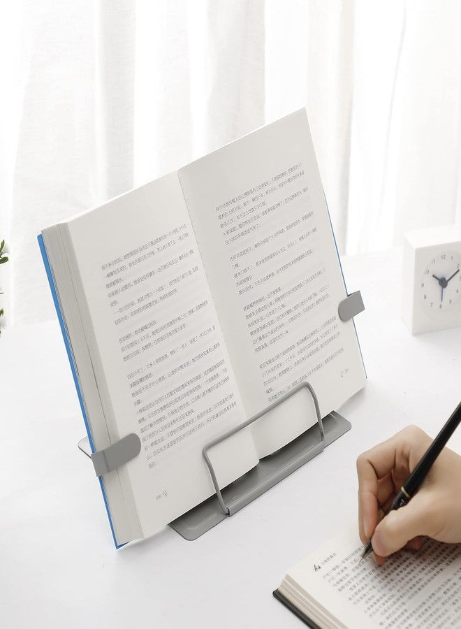 Scribify Portable Metal Book Stand Holder - Adjustable, Foldable Design for Desktop Use - Ideal for Cookbooks, Textbooks, Sheet Music, and More - Convenient Book Organizer (Black) - Image 5