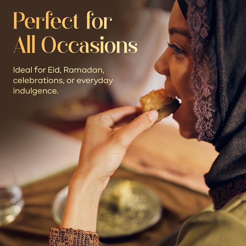 Abu Al Jedi 350g Sugar Free Mixed Baklava - Premium Arabic Sweets Gift Box for Eid, Diwali, and Special Occasions – Middle Eastern Dessert – Traditional Baklawa - view 5