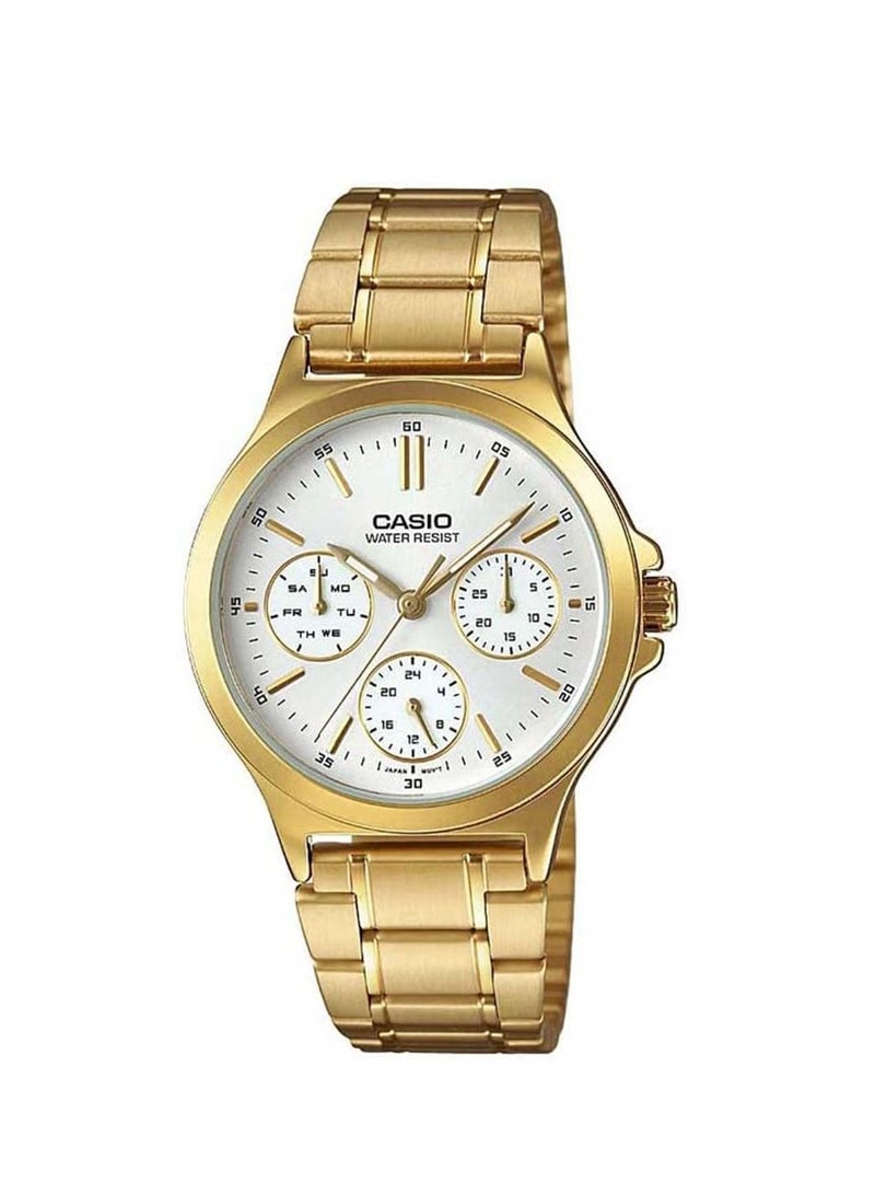 CASIO Men's Enticer Water Resistant Analog Watch LTP-V300G-7AUDF - 38 mm - Gold - Image 1