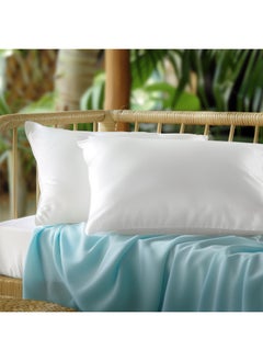 Bedsure White Pillow Cases Queen Size Set Of 2 Rayon Derived From Bamboo Cooling Pillowcase Silky Soft And Breathable Pillow Cover With Envelope Closure For Kids Gifts For Men Or Women 20X30 Inches  - Image 4