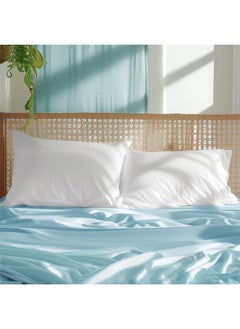Bedsure White Pillow Cases Queen Size Set Of 2 Rayon Derived From Bamboo Cooling Pillowcase Silky Soft And Breathable Pillow Cover With Envelope Closure For Kids Gifts For Men Or Women 20X30 Inches  - Image 5