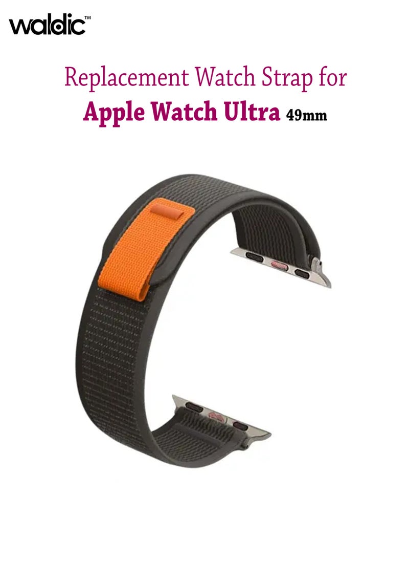 Waldic - Soft Nylon Sport Bands Compatible with Apple Watch Ultra Strap 49mm (Watch Not Included) | Nylon Breathable Quick Release Watch Strap Accessories for Apple Watch Ultra Strap 49mm - Image 1