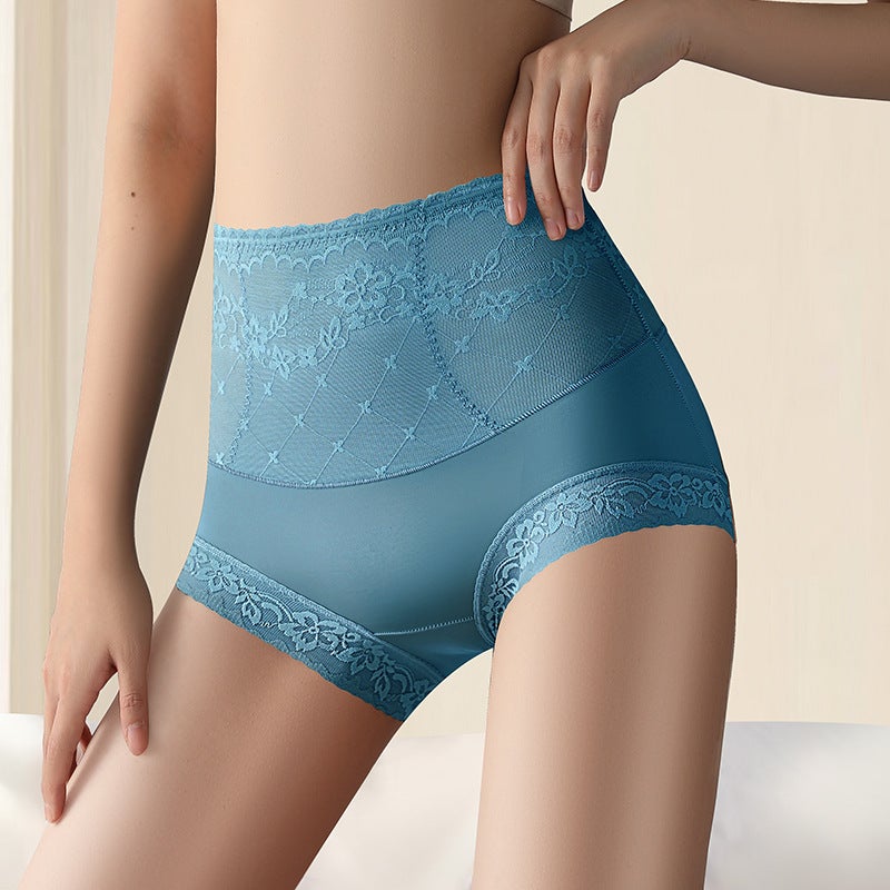 Autumn Winter High-Waist Lace Panties Bean paste  - Image 2