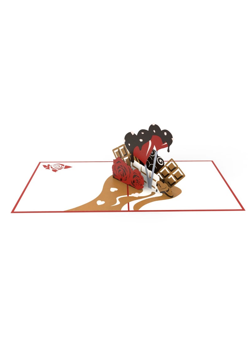 Love Chocolate Pop Up Card / 3D Greeting Cards  - Image 2