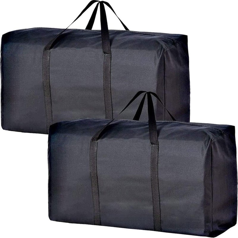 Waterproof Storage Bag Large Size 65x55 cm, Heavy Duty Quilted Blanket Storage Organizer with Zipper & Handles, Dustproof Clothes Storage Bag for Bedding, Blankets, Comforters (Two packs) - Image 4