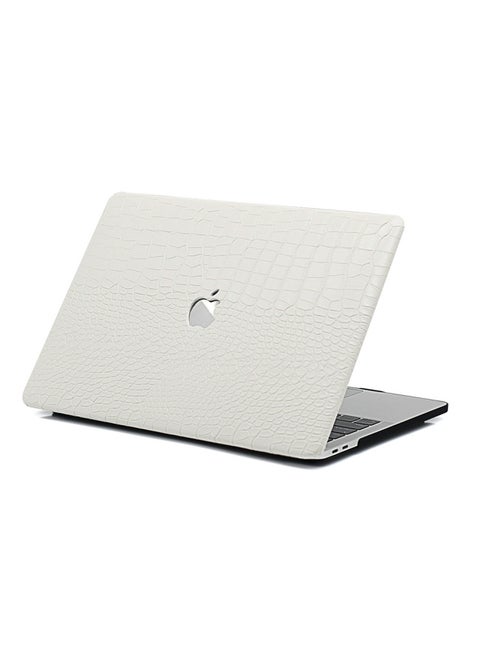 Applicable For Apple Computer Protective Case Macbookpro Protective Case Crocodile Pattern Laptop Air13 Shell-Color:AH1139- 1001U White (in Stock) - Hollow (white Background)-Applicable Model:2018-2020air13(A1932/2179/2337)