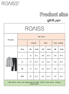 roaiss 2-Piece Set Of Unisex Pajamas Pure Cotton Long Sleeved Pants For Couples' Home Wear Fashion Casual Family Set  - Image 2