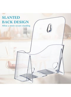 Chinco Chinco 10 Pieces Acrylic Brochure Holder Bulk 6 x 8 Inches, Clear Literature Holder Plastic Flyer Display Stand for Pamphlet Vendors Magazine Document Booklet Menu Trifold Wedding Party  - Image 4