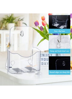 Chinco Chinco 10 Pieces Acrylic Brochure Holder Bulk 6 x 8 Inches, Clear Literature Holder Plastic Flyer Display Stand for Pamphlet Vendors Magazine Document Booklet Menu Trifold Wedding Party  - Image 3