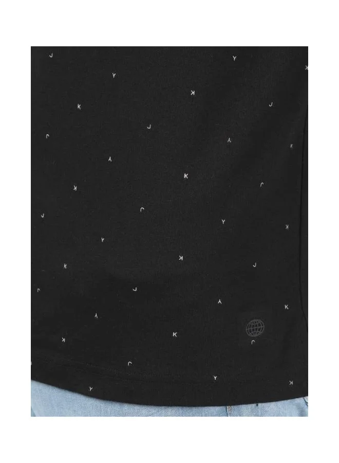 Jockey black IM16 Men Tencel Micro Modal and Cotton Blend Printed Half Sleeve Polo T Shirt for Men | Best Price UAE
