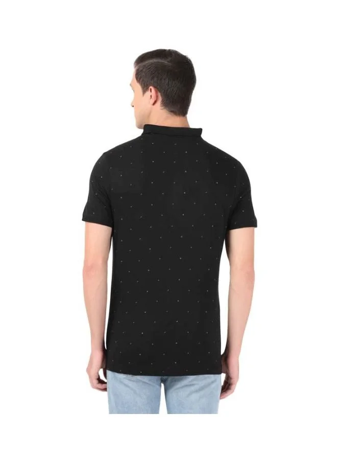 جوكي قميص بولو رجالي جوكي مطبوع بنصف كم من مزيج التنسل والمودال القطني